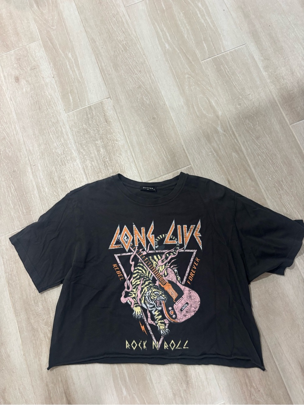 Women’s Black 'Long Live' Graphic Tee - Rock N Roll